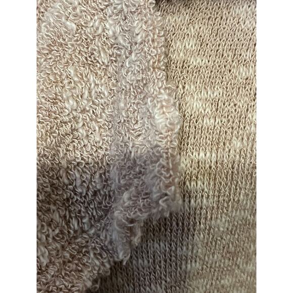 FP Beach Free People Mara Cardi •M• Terry Taupe Pink Puff Sleeve Tassel Jacket - Picture 10 of 15